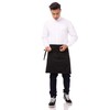 Chef Works mens Half Bistro Apron, Black, 19-Inch Length by
