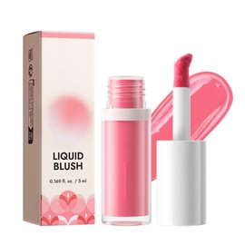 Rubor Líquido Mate Multifuncional, Textura Sedosa, Efecto Natural, Blush Todo en Uno para Usar como Labial y Sombra de Ojos sin Complicaciones (01#)