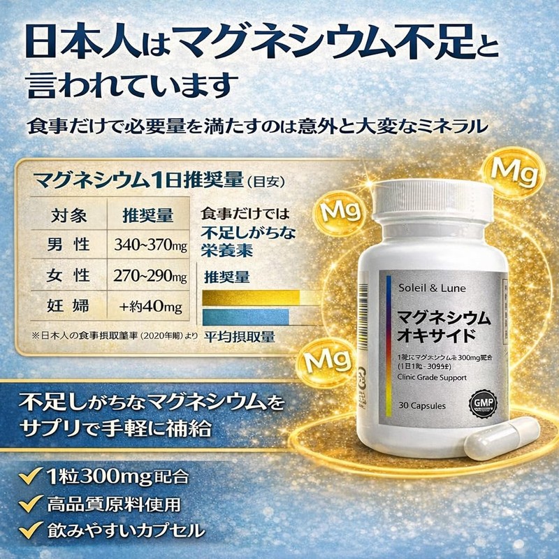 Magnesium Oxide 30 Day Supply (1 tablet per day), Contains
