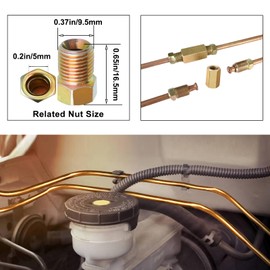MuRealy Brake Line Repair Kit - 25 Feet 3/16" Copper Coated & Rust-Proof Brake Tubing Roll + Professional Double/Single Flaring Tool Kit with 16 Fittings & 4 Unions for Car, Truck, SUV