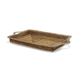 Calaisio, Large Rectangular Serving Tray with Handles, 21 Inches x 15 Inches