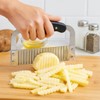 HIC Kitchen Crinkle-Cut Wave Slicer French Fry Vegetable Cutter, Stainless