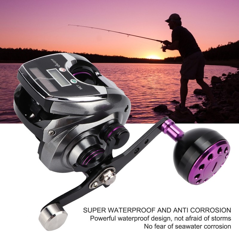 Waterproof Digital Display Baitcasting Reel 8.0:1 Speed Ratio 18+1 Bearing
