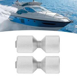 Pack of 2 Premium Flange Alignment Pins, 1 1/8 Inch Anodized Aluminium Double Hole Pin Set for 0.5 to 14 Inch 150LB Flanges (Silver)