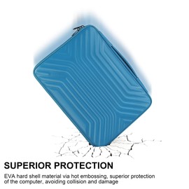 DOMISO 13.3" Shockproof Waterproof Laptop Sleeve with Handle Lightweight Soft EVA Tablet Case for 13-13.3 Inch Laptops/MacBook Pro Retina/Dell Inspiron 13 XPS 13 / ASUS/HP, Blue