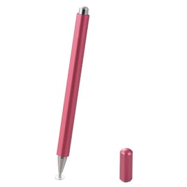 Elecom P-TPD03PN Stylus Pen for Smartphones and Tablets, Disc Type, Super Sensitivity, Magnetic Adsorption, Magnetic Cap, Pink