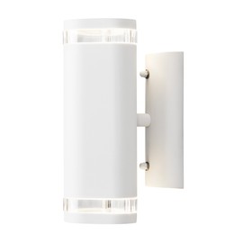 Konstsmide Modena 7512-250 Wandleuchte B: 9cm T: 14,5cm H: 23,5cm / 2x35W / IP44 / lackiertes Aluminium / matt-weiss, White