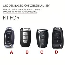ontto Leather Car Key fob Cover fit for Hyundai Palisade I20 I30 IX35 IX25 Grandeur Ig Accent Solaris Sonata Kona Elantra Santa Fe Smart Key case Key Holder Shell Keychain Keyring Accessories Pink A
