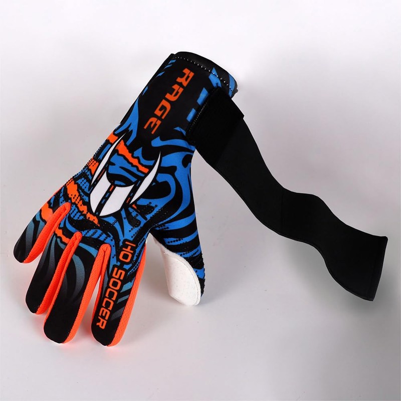 HO Soccer Beast Plus Hazard V2 Blue Goalkeeper Gloves, Unisex,