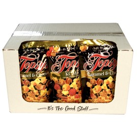 Popcorn Treats Box, 12 Self-Seal Bags of Flavored Popcorn (6 Caramel/Cheese Mix, 6 KC Mix (Caramel/Cheese/Cinnamon))