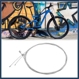 INFINAUTO 2pcs Silver Tone Universal Front Rear Brake Cable Wire for Bicycle Durable Material Stylish Design