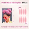 Pink Braiding Hair Pre Stretched 20 Inch 8 Packs Pre