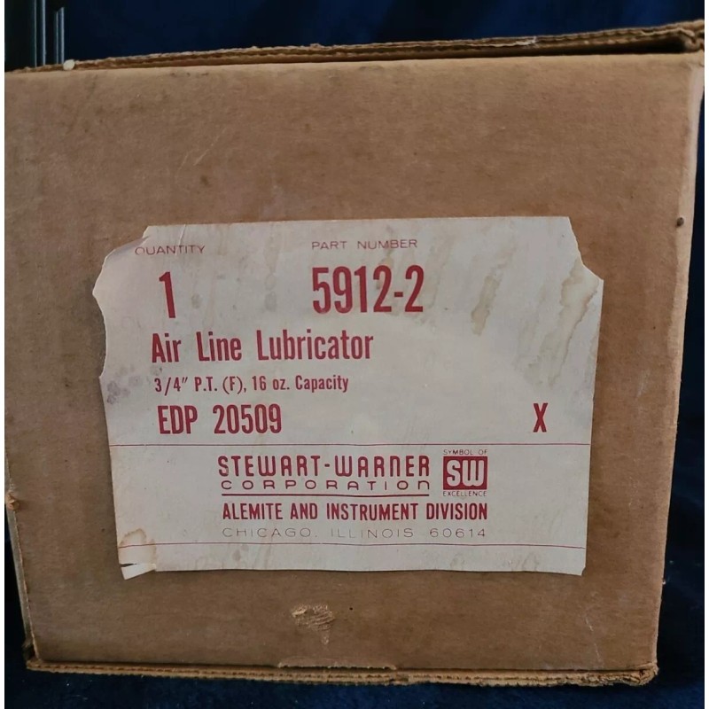 Alemite 5912-2 Air Line Lubricator 200PSI 3/4", 16oz Metal Bowl,