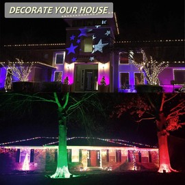 GLW LED RGB Flood Light, 50W Outdoor Color Changing Lights with Remote Control, IP65 Waterproof Dimmable Wall Washer Light, Flood Lamp 16 Colors 4 Modes with US 3-Plug(2 Pack)