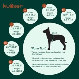 Kuoser Dog Life Jacket with Reflective Stripes, Dog Life Vest for Swimming Boating, Adjustable Pet Lifejackets with High Flotation, Doggie Swimsuit for Small Medium Large Dogs