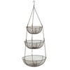 RSVP International Hanging Storage Collection 3-Tier Baskets, Bronze Woven Wire