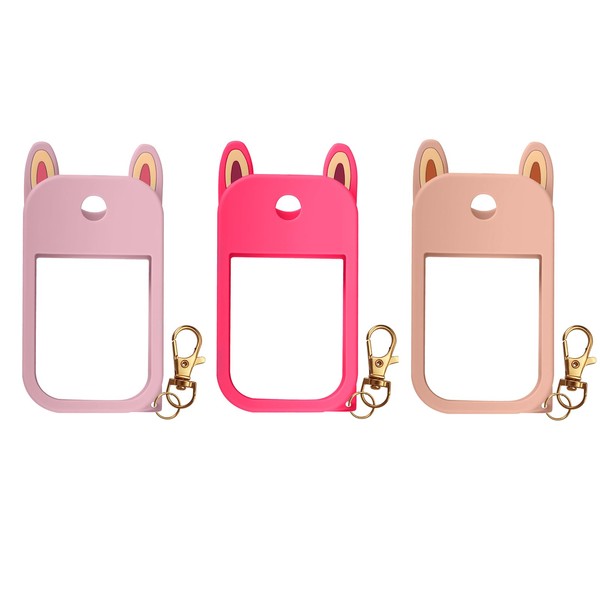 Hovmvtee Cute Ear Silicone Case Compatible with Touchland Hand Sanitizer