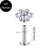 SQKXKLCZ 1 Pc G23 Titanium Flower CZ Internally Threaded Top