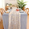 LOMOHOO 2 x Silver Table Runners, 70 x 300 cm
