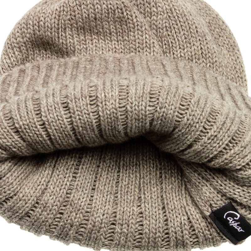 Caspar MU214 Elegant Women's Winter Beanie Hat Lined, taupe, Unit