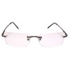 Modern Rimless Rectangle Gunmetal Bifocal 1.25 Diopter Reading Reader Glasses