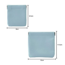 2Pcs Pocket Cosmetic Bag, Jewelry Travel Bag, No Zipper Self-Closing, Portable Make Up Organizer Jewelry Pouch for Women Waterproof Mini Multifunctional Storage Bag (Sky Blue)