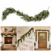 6FT Artificial Christmas Garland, Norfolk Pine with Berries and Pinecones