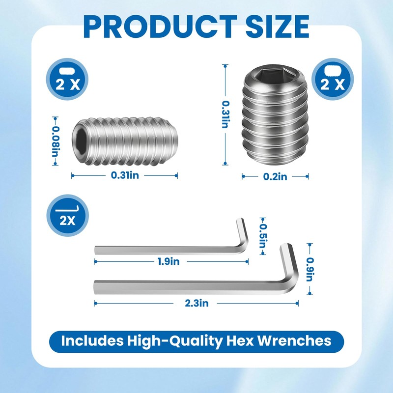 NBPLUS W11366418 Refrigerator Freezer Door Handle Mounting Set Screw Fridge