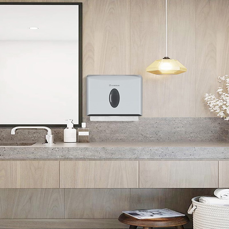 Paper Towel Holder Standard Wall Mount No Drilling (Gray)