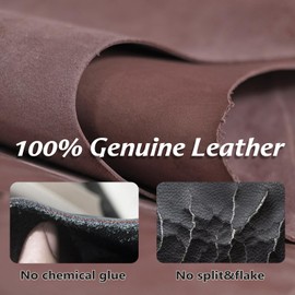 LWBMG Leather Dog Leash 6 ft, Dog Leashes for Large Dogs Heavy Duty Dog Leash Soft Handmade Leather Training Leash for Small Medium Large Dogs Walking, Training, Hiking, and Running Brown