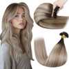 Hetto K Tip Hair Extensions Human Hair Brown Ombre U
