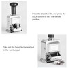 HEEPDD Portable 6 Digit Automatic Self Inking Numbering Stamp for