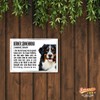 Bernese Mountain Dog Duden Dog Sign with Saying Door Sign