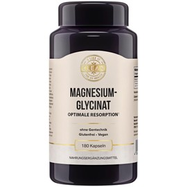 I-like-it-Clean® - Magnesiumbisglycinat - 125 mg elementares Magnesium pro Kapsel - 180 Kapseln - vegan, laborgeprüft, ohne Zusatzstoffe, hochdosiert - in Deutschland produziert