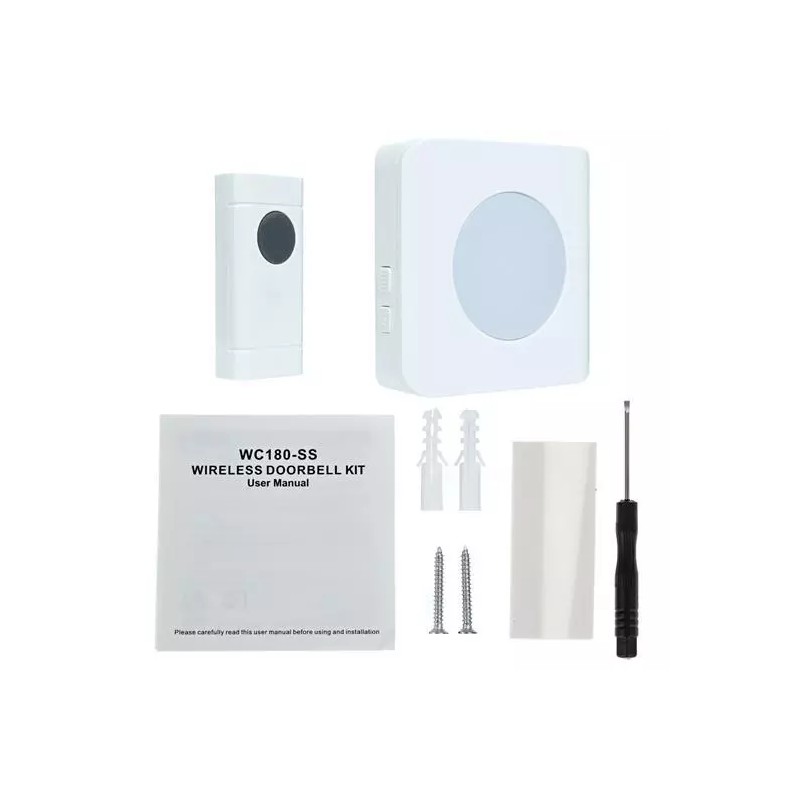 Safeguard Supply WC180-SS Wireless Flashing Strobe Doorbell Kit