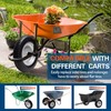Sutmorly 4.80/4.00-8 Tire, 14.5" Flat Free Wheelbarrow Tire and Wheel,