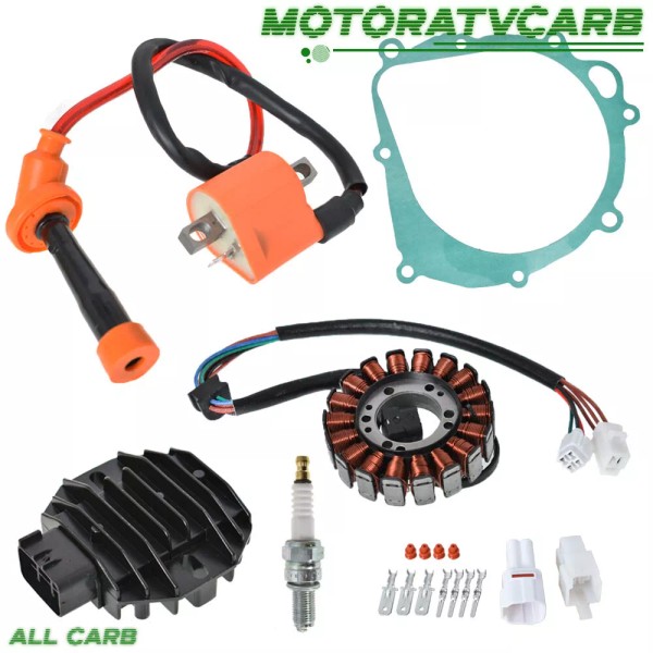 ALL-CARB For Suzuki LTZ400 Ignition Coil Spark Plug Regulator Rectifier