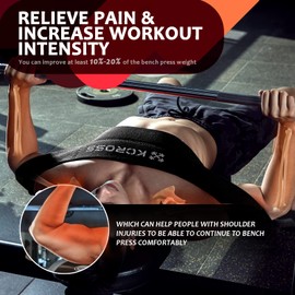 KCROSS ベンチプレスバンド 男女兼用 ウェイトリフティングベンチプレスバンド プッシュアップエクササイズベンチ (黒曜石パワー(300ポンド以上))