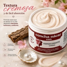 Crema Concha Nácar Con Tepezcohuite Aclarante Manchas Oscura