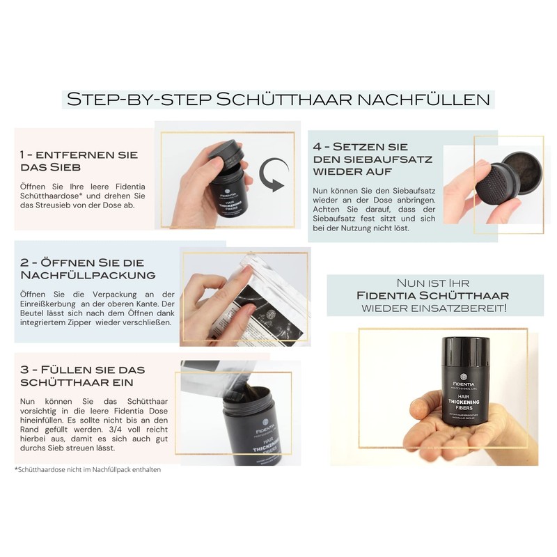 Fidentia Premium Pouring Hair Classic 40 g Refill Pack |
