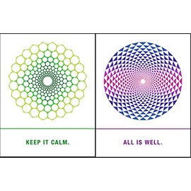 Quiplip EM06096PCK Sacred Geometry Cards All Well & Calm, 6-pack