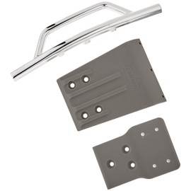 RPM Traxxas Slash 4x4 Front Bumper and Skid Plate, Chrome