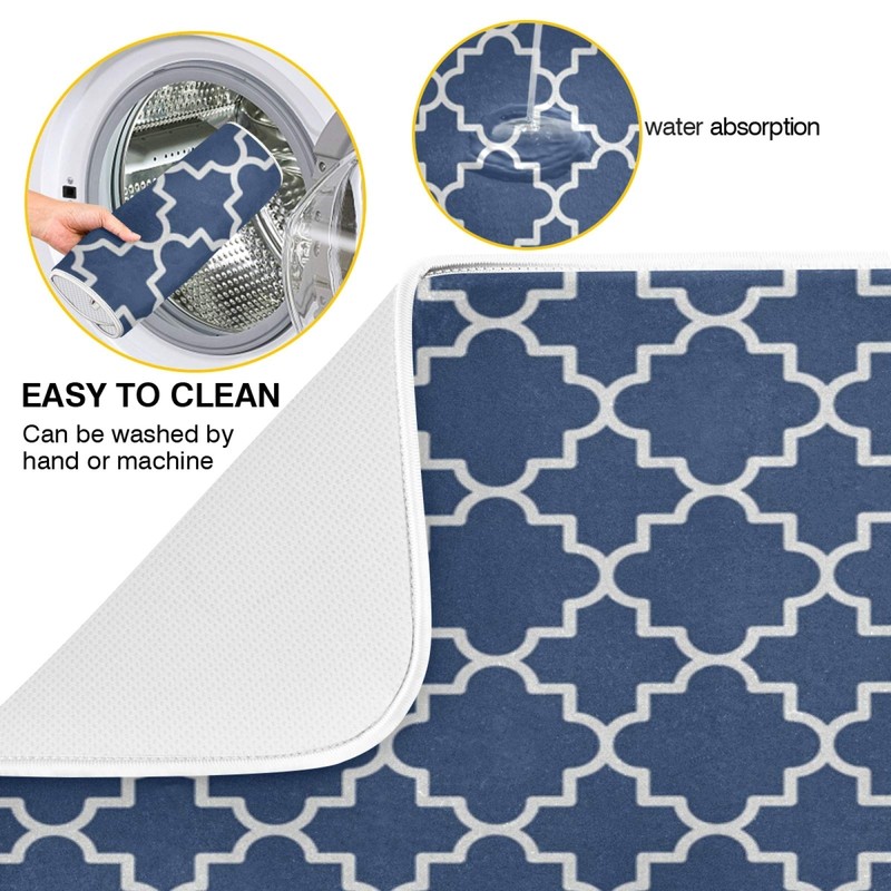 Super Absorbent Dish Drying Mat Microfiber Fast-Drying Dish Mat 16"