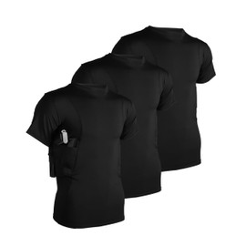 Lilcreek Conceal Carry Shirts for Men 3 Pack, Concealed Carry T-Shirt Holster