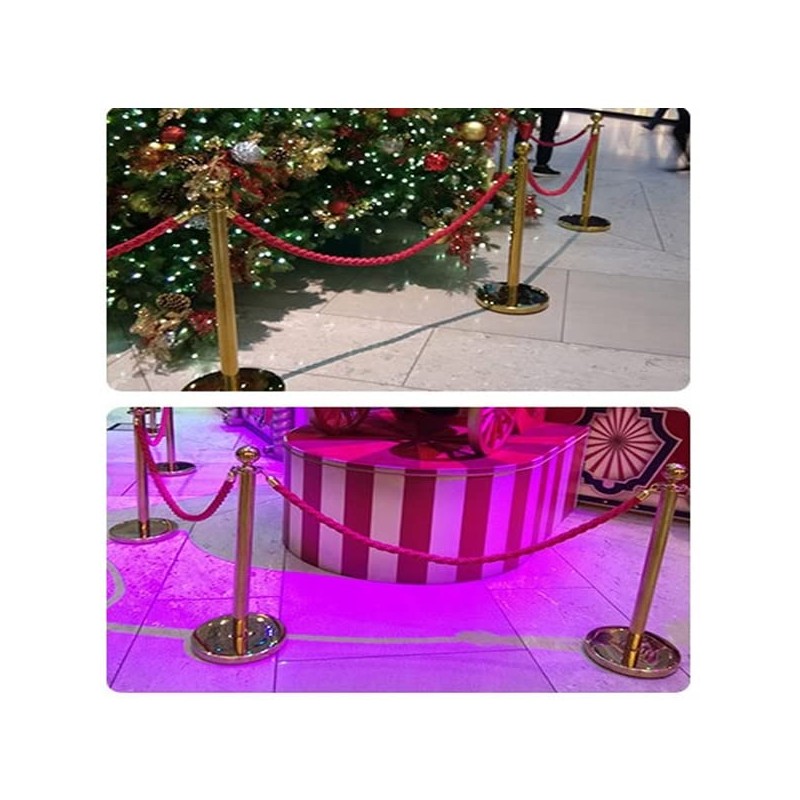 Pole Partition, Guide Pole with Red Rope, Gold