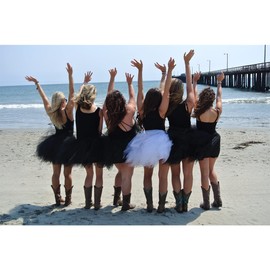 Dressever Women's Tulle Skirt 50s Rockabilly Petticoat Retro Tutu Ballet Cosplay Prom Evening Dresses Occasion, black