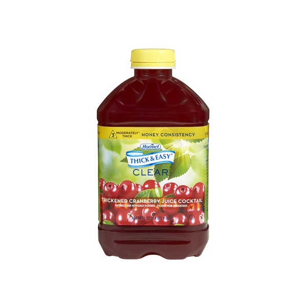 Thick & Easy Clear Thickened Cranberry Juice Cocktail, Honey Consistency, 46 Ounce