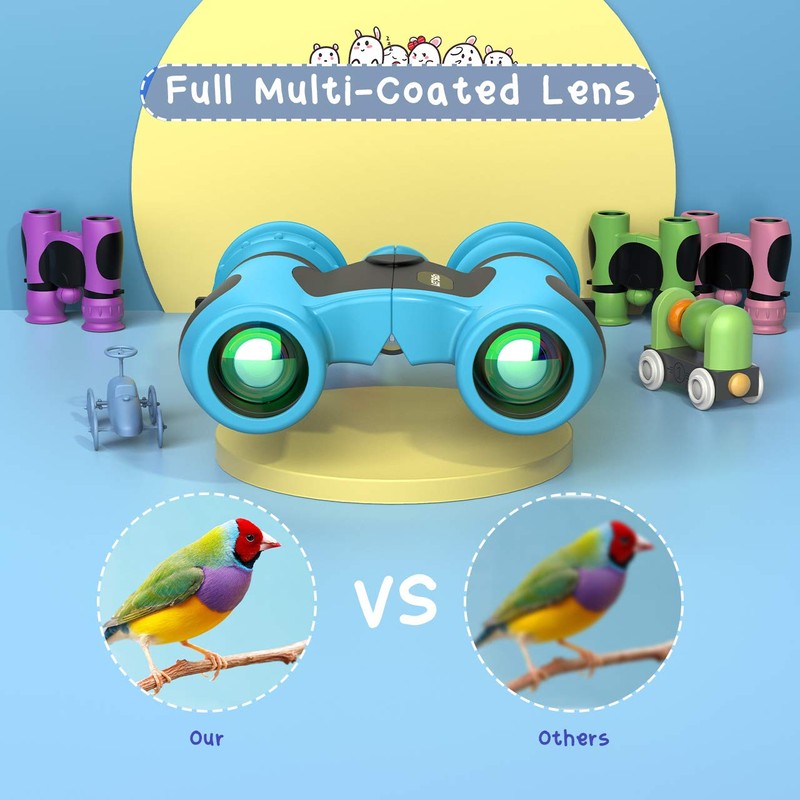 LetsGO toyz 2020 Binoculars for Children, 8 x 21, Christmas