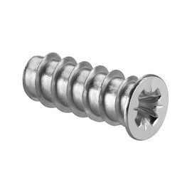 LIKERAINY Steel Euro Screws 6.3 x 13.5 mm Varianta Furniture Fasteners with Full Threaded Bore Diameter 5mm Special Fixing Screw for Pull-Out Drawer Runners Connecting Screw for Wood 50 Pcs
