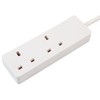 PRO ELEC PELB1913 2 Gang Extension Lead White, 2m